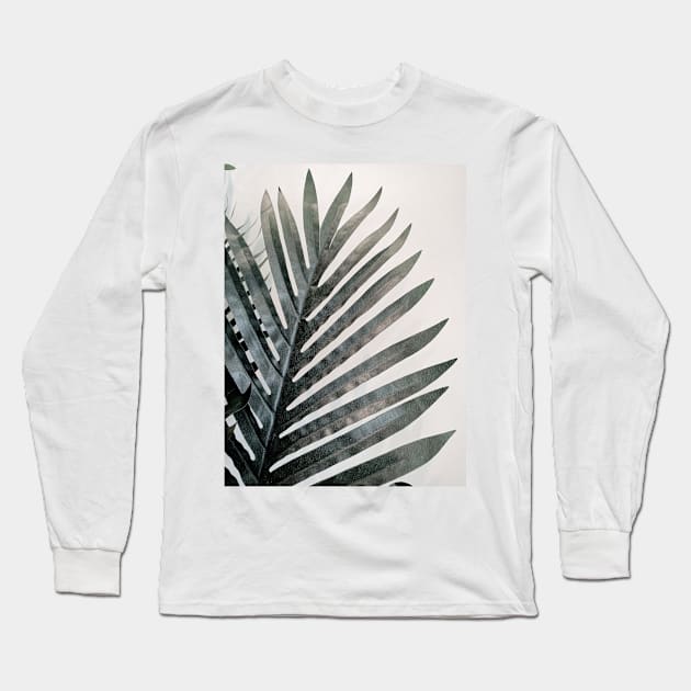 palm tree leave, green leave, photography Long Sleeve T-Shirt by MarJul